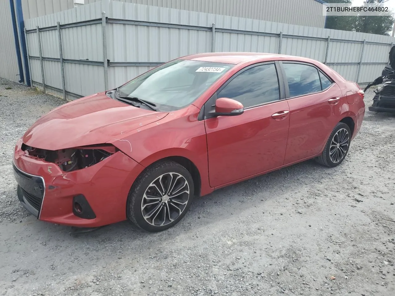 2015 Toyota Corolla L VIN: 2T1BURHE8FC464802 Lot: 72432734