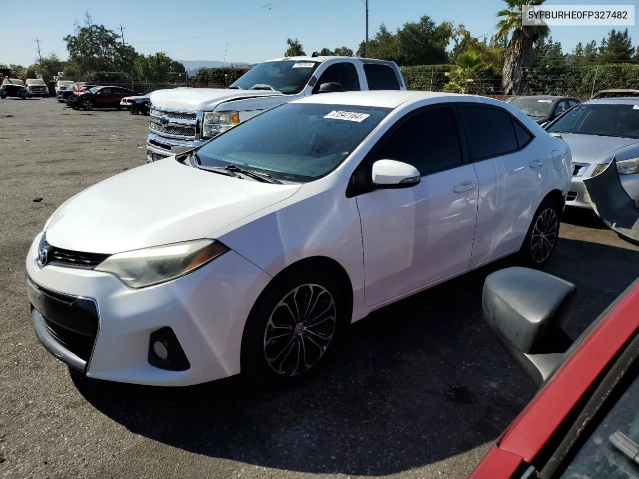 2015 Toyota Corolla L VIN: 5YFBURHE0FP327482 Lot: 72542164