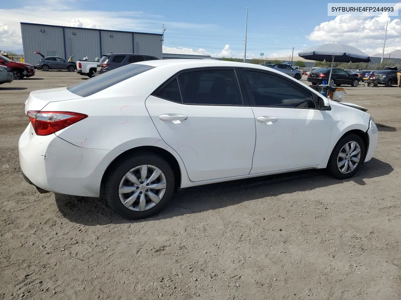 2015 Toyota Corolla L VIN: 5YFBURHE4FP244993 Lot: 72594984