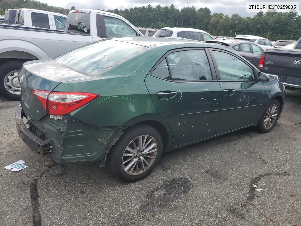 2015 Toyota Corolla L VIN: 2T1BURHE6FC259835 Lot: 72610844