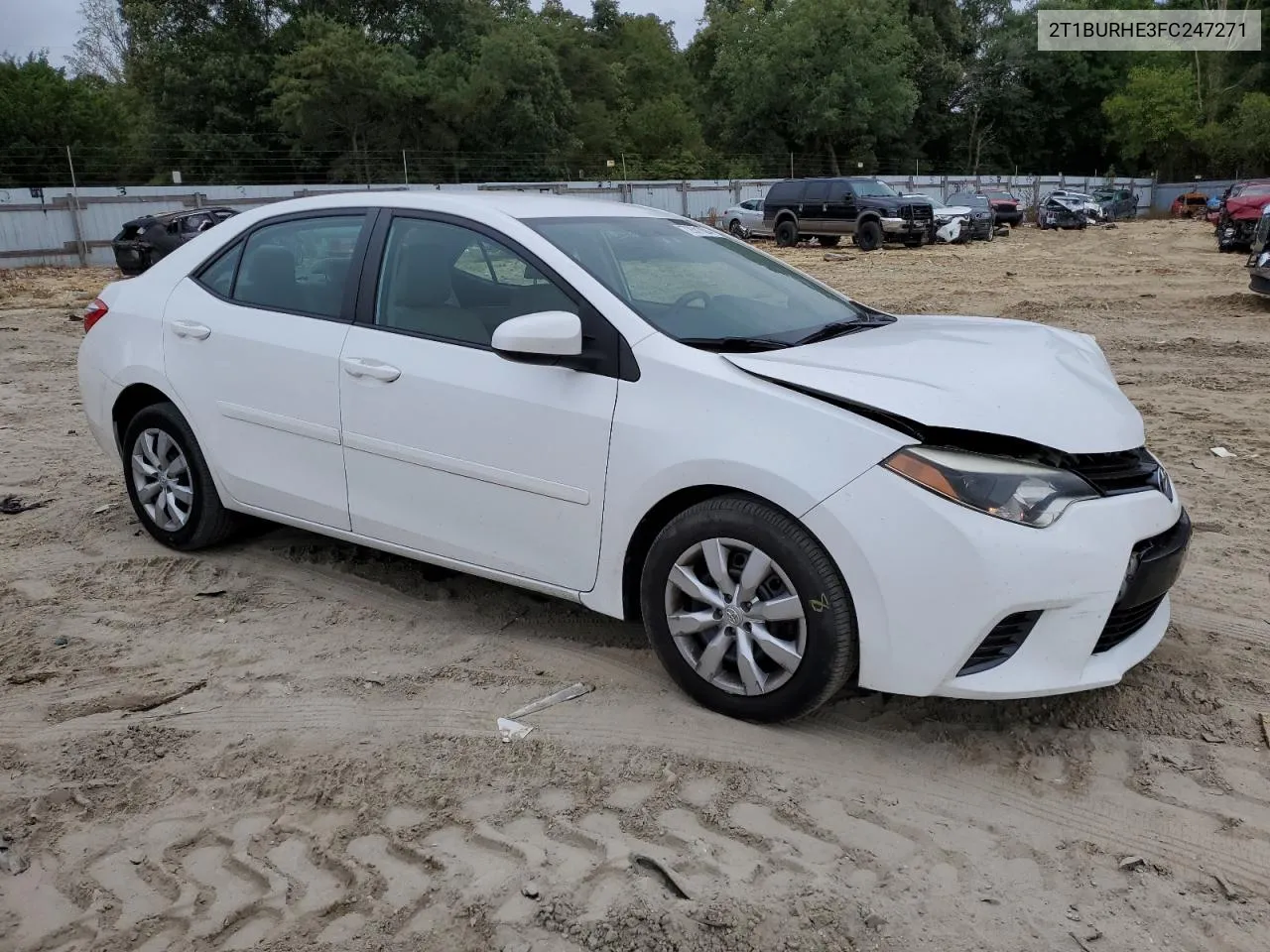 2015 Toyota Corolla L VIN: 2T1BURHE3FC247271 Lot: 72681094