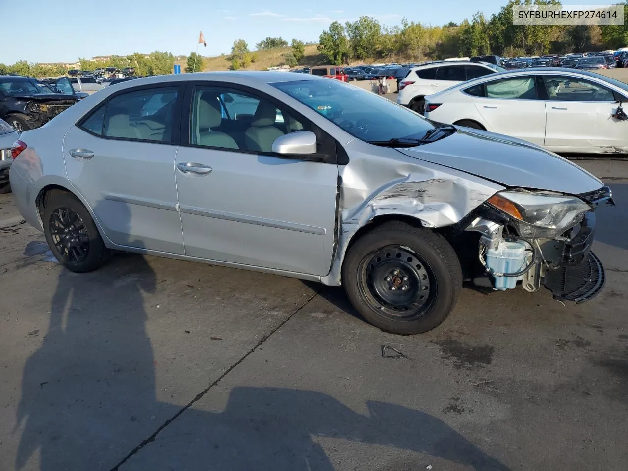 2015 Toyota Corolla L VIN: 5YFBURHEXFP274614 Lot: 73115054