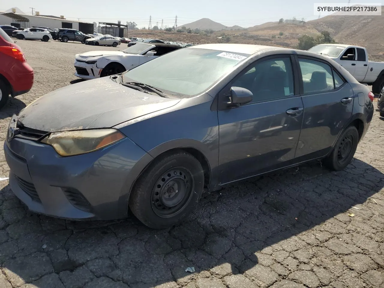 2015 Toyota Corolla L VIN: 5YFBURHE2FP217386 Lot: 73172484