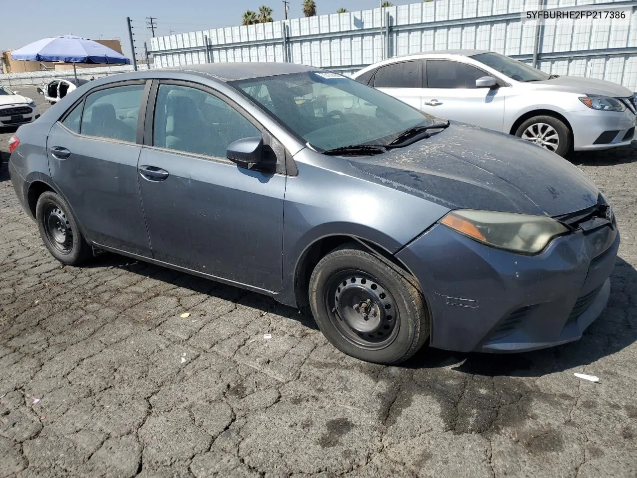 2015 Toyota Corolla L VIN: 5YFBURHE2FP217386 Lot: 73172484