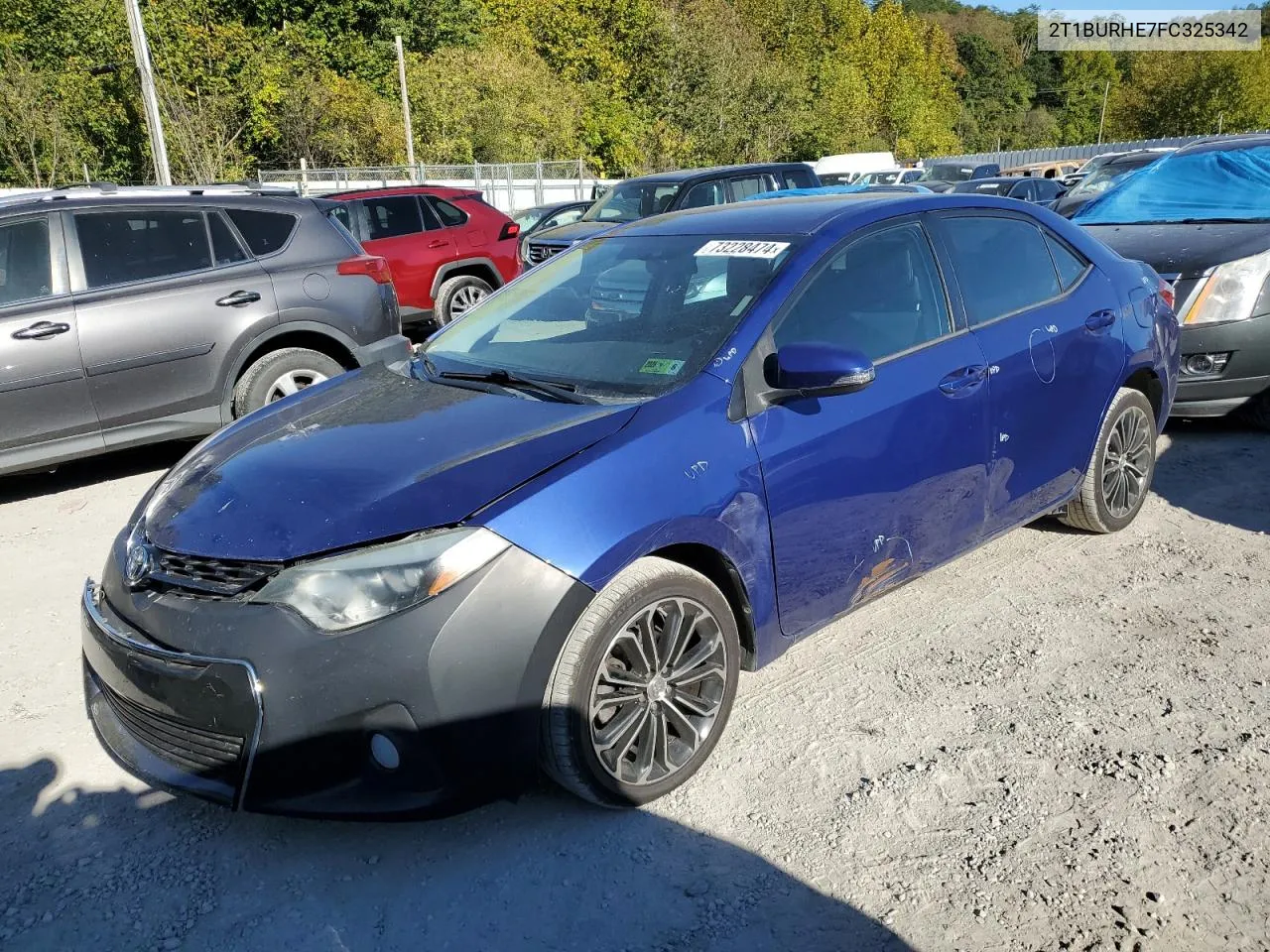 2015 Toyota Corolla L VIN: 2T1BURHE7FC325342 Lot: 73228474