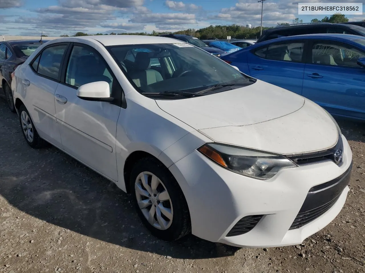 2015 Toyota Corolla L VIN: 2T1BURHE8FC318562 Lot: 74261074