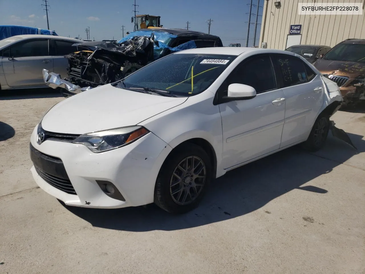 2015 Toyota Corolla L VIN: 5YFBURHE2FP228078 Lot: 74484884