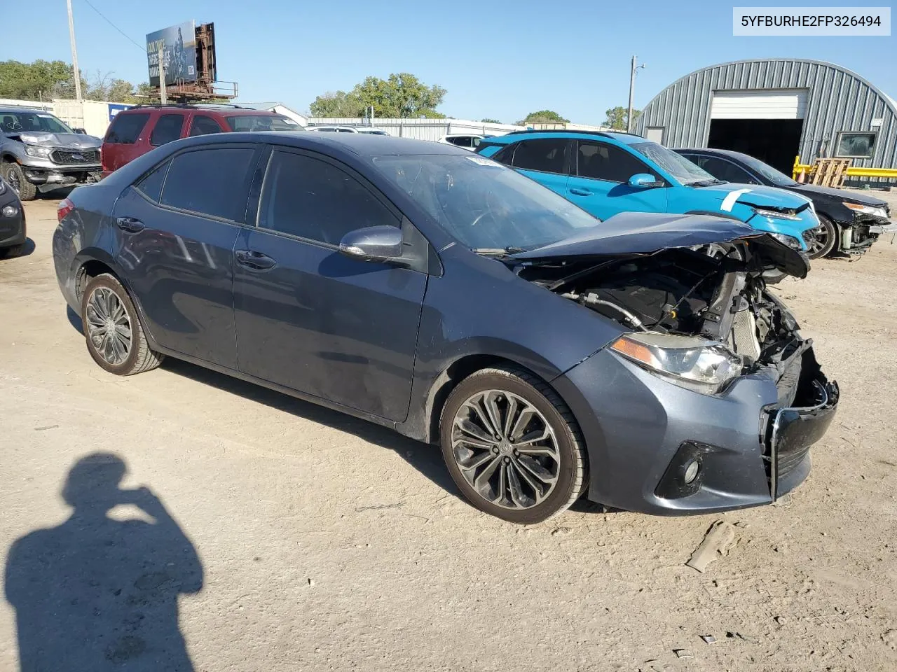 2015 Toyota Corolla L VIN: 5YFBURHE2FP326494 Lot: 74578974