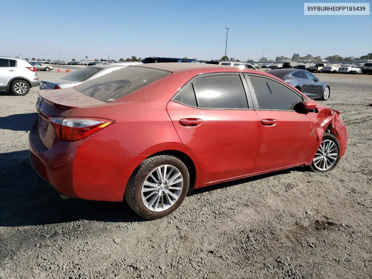 2015 Toyota Corolla L VIN: 5YFBURHE0FP185439 Lot: 74842334