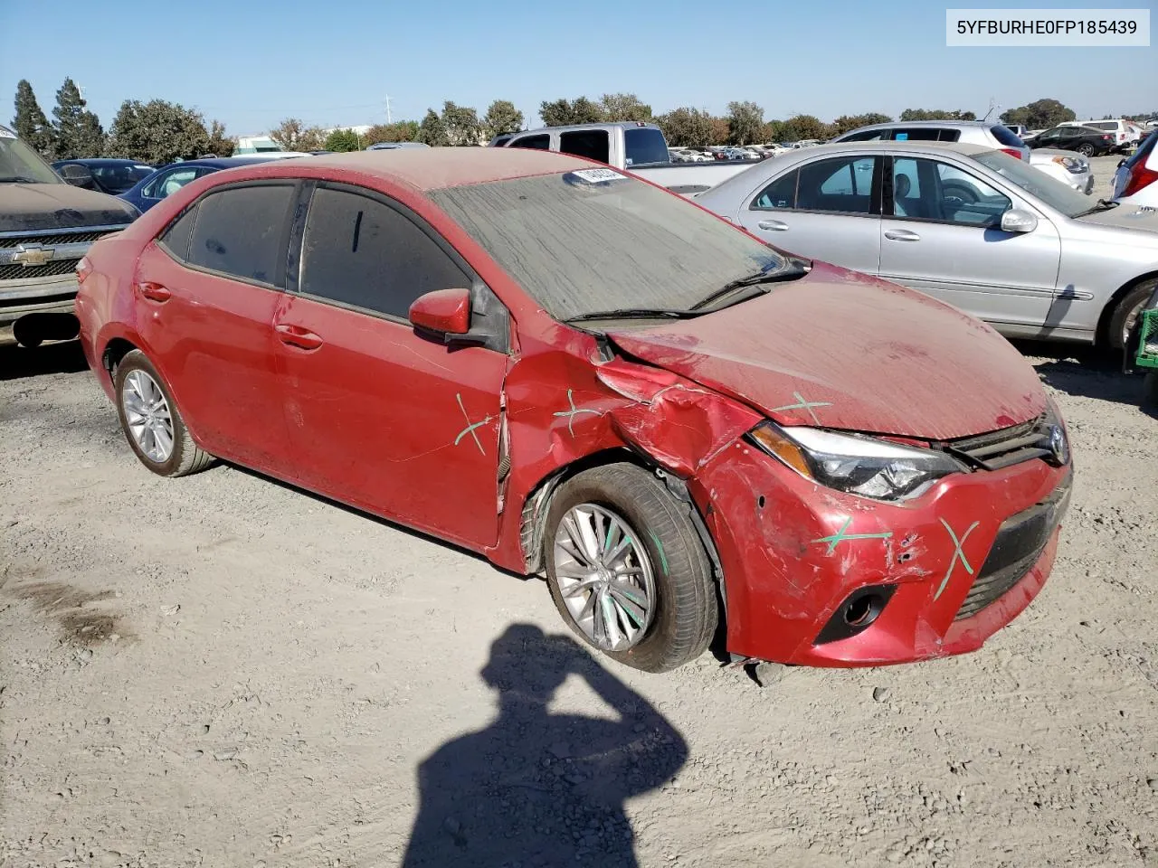 2015 Toyota Corolla L VIN: 5YFBURHE0FP185439 Lot: 74842334