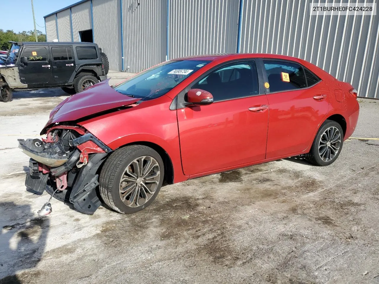 2015 Toyota Corolla L VIN: 2T1BURHE0FC424228 Lot: 74895734