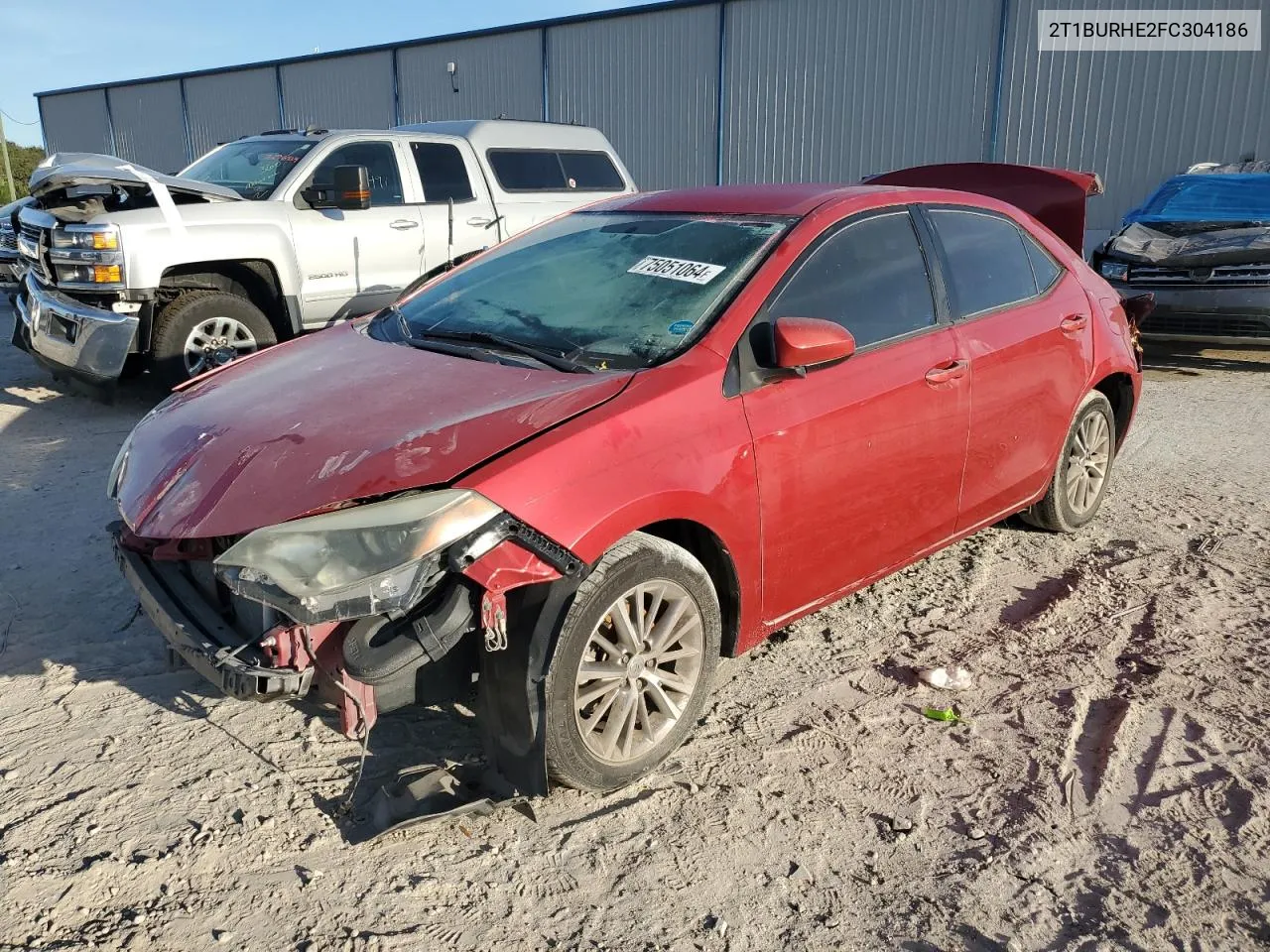 2015 Toyota Corolla L VIN: 2T1BURHE2FC304186 Lot: 75051064