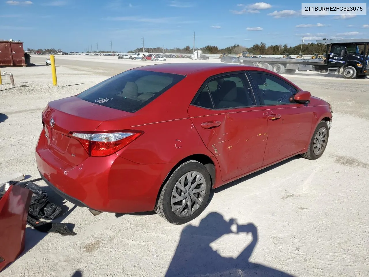 2015 Toyota Corolla L VIN: 2T1BURHE2FC323076 Lot: 75098744