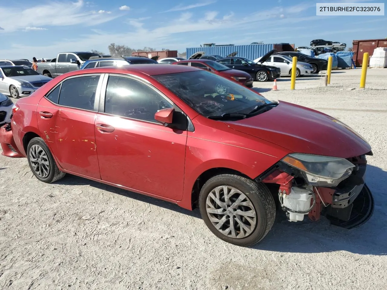 2015 Toyota Corolla L VIN: 2T1BURHE2FC323076 Lot: 75098744