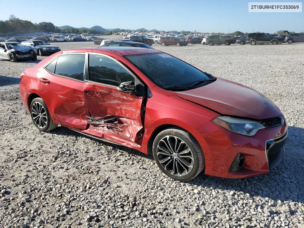 2015 Toyota Corolla L VIN: 2T1BURHE1FC353069 Lot: 75258464