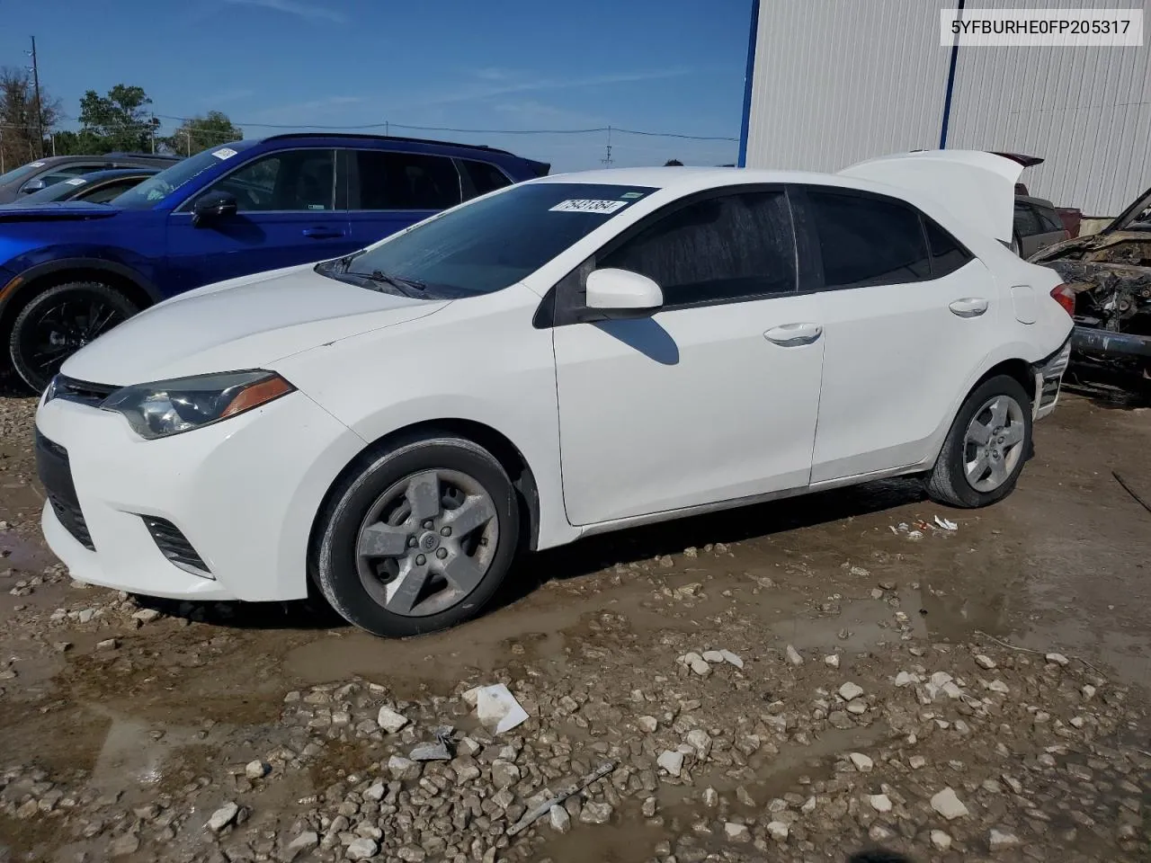 2015 Toyota Corolla L VIN: 5YFBURHE0FP205317 Lot: 75431364