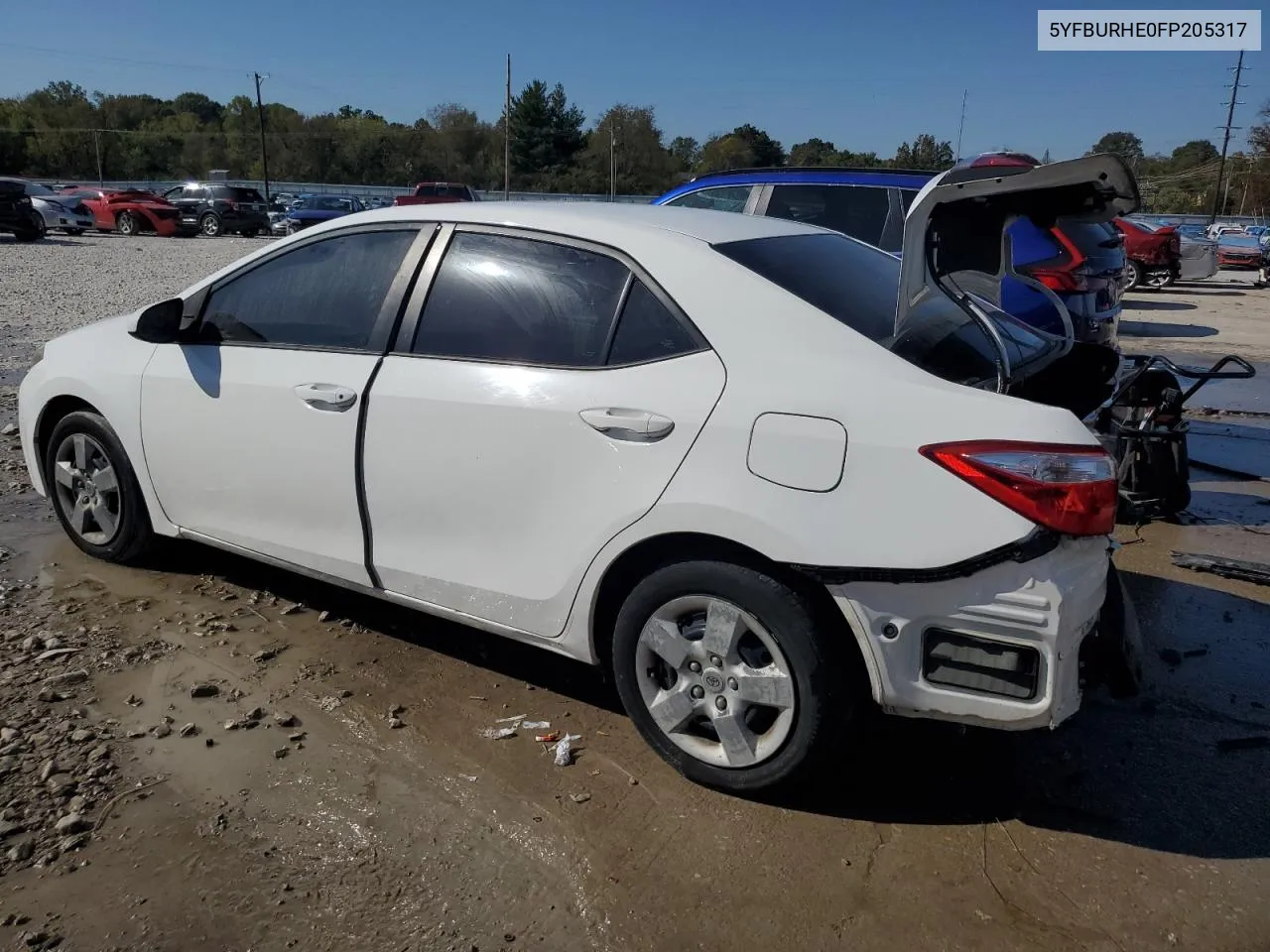 2015 Toyota Corolla L VIN: 5YFBURHE0FP205317 Lot: 75431364