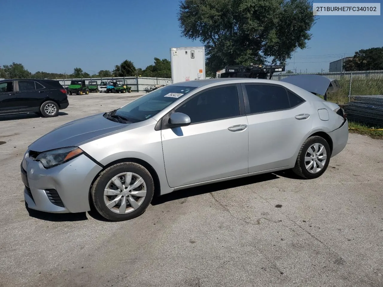 2015 Toyota Corolla L VIN: 2T1BURHE7FC340102 Lot: 75434224