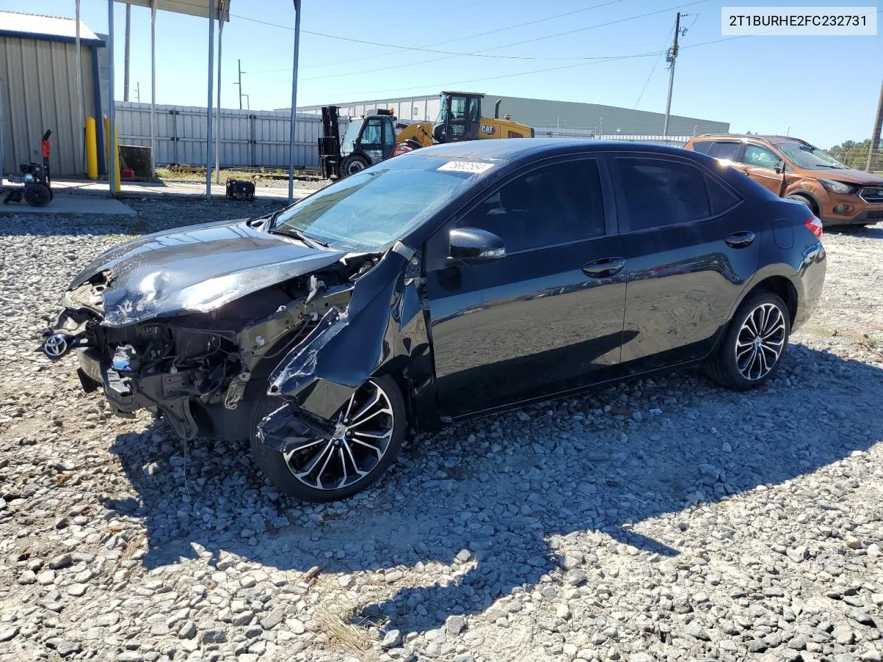 2015 Toyota Corolla L VIN: 2T1BURHE2FC232731 Lot: 75692554