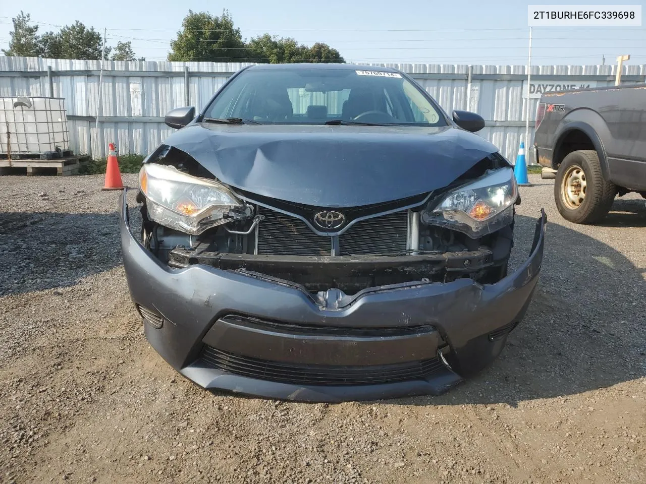 2015 Toyota Corolla L VIN: 2T1BURHE6FC339698 Lot: 75769714