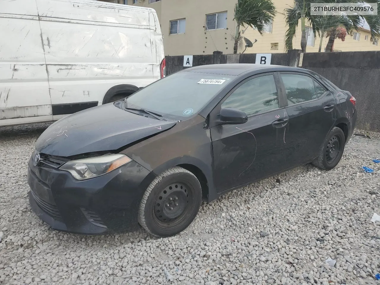 2015 Toyota Corolla L VIN: 2T1BURHE3FC409576 Lot: 75870794