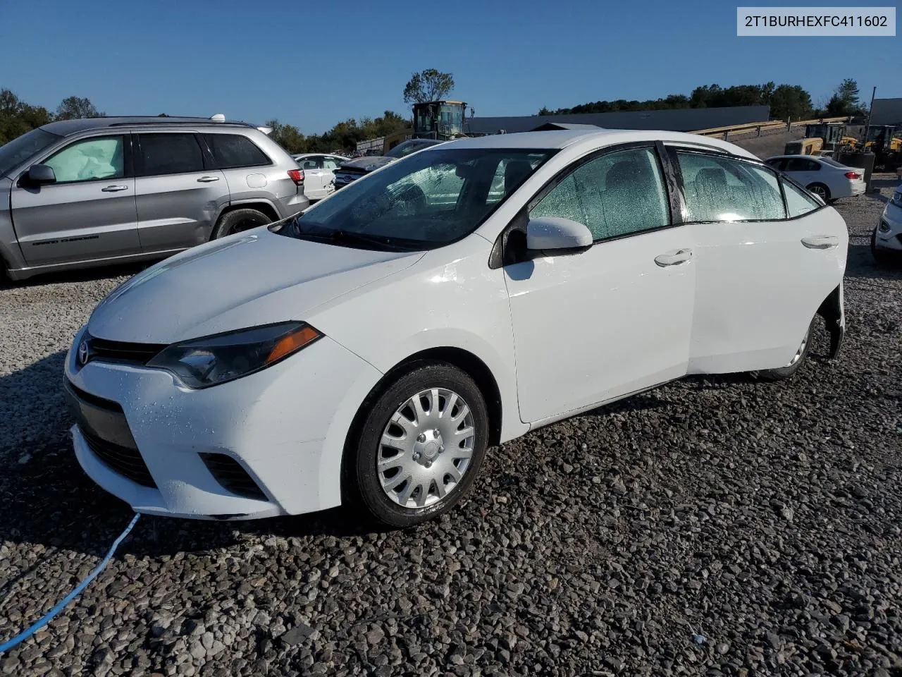 2015 Toyota Corolla L VIN: 2T1BURHEXFC411602 Lot: 75918654