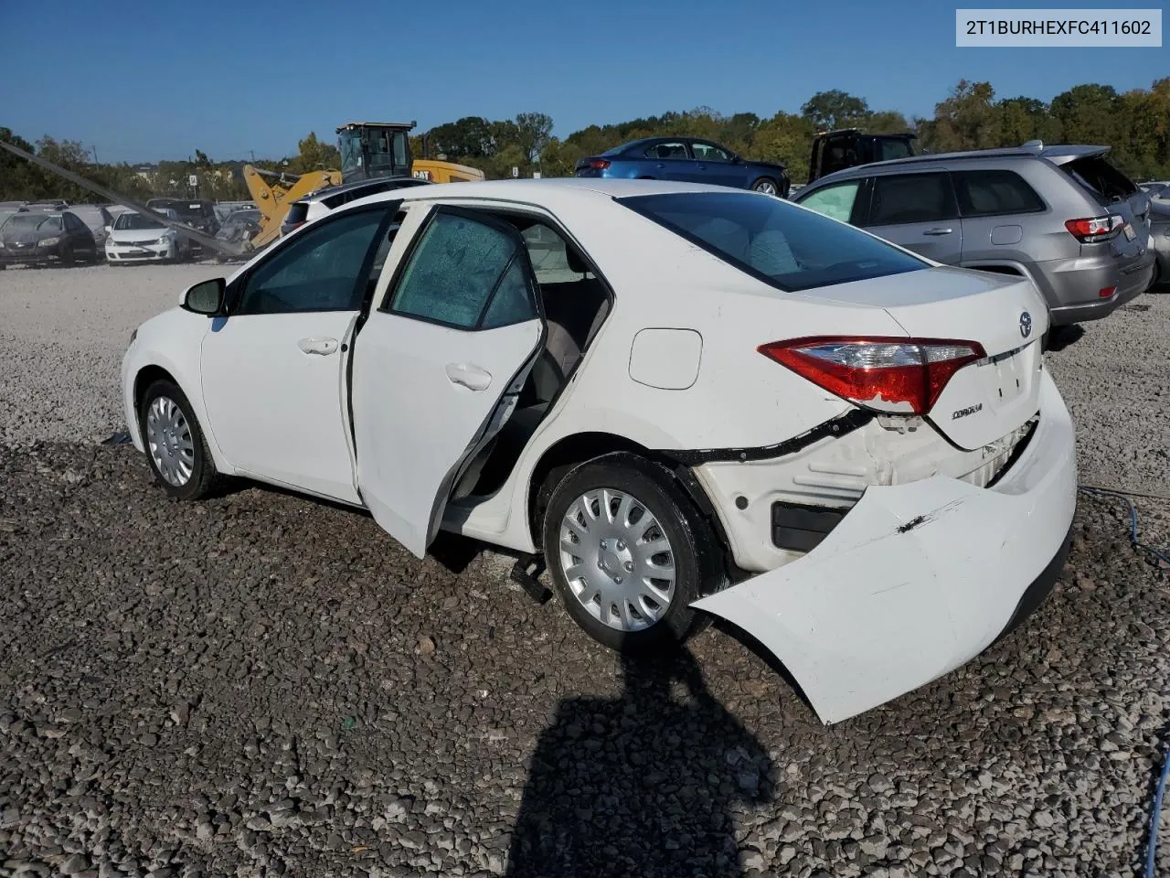 2015 Toyota Corolla L VIN: 2T1BURHEXFC411602 Lot: 75918654