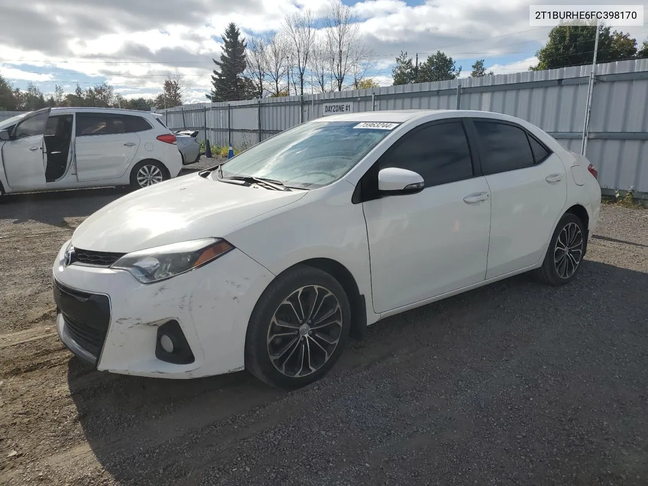 2015 Toyota Corolla L VIN: 2T1BURHE6FC398170 Lot: 75963244