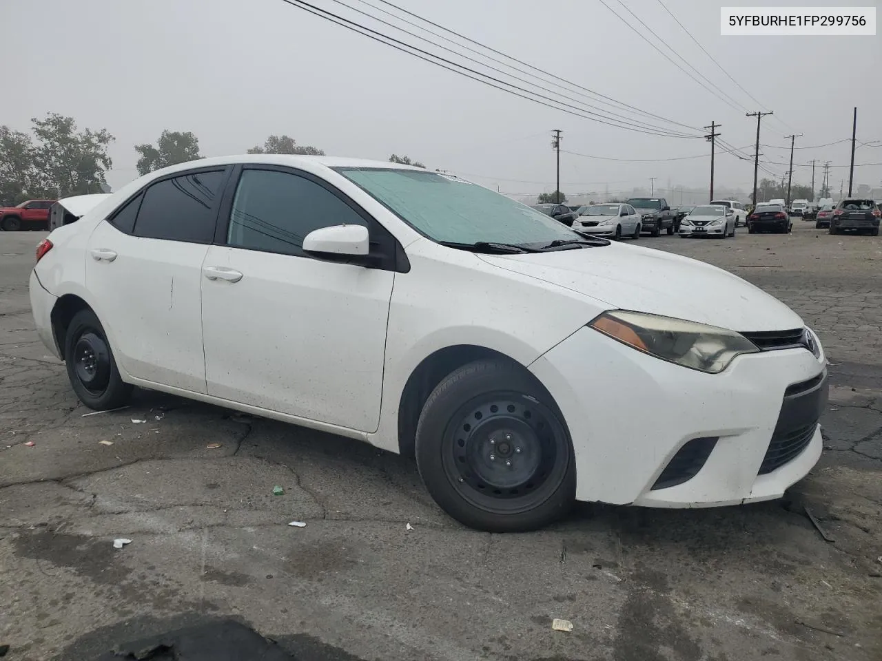 2015 Toyota Corolla L VIN: 5YFBURHE1FP299756 Lot: 76065444