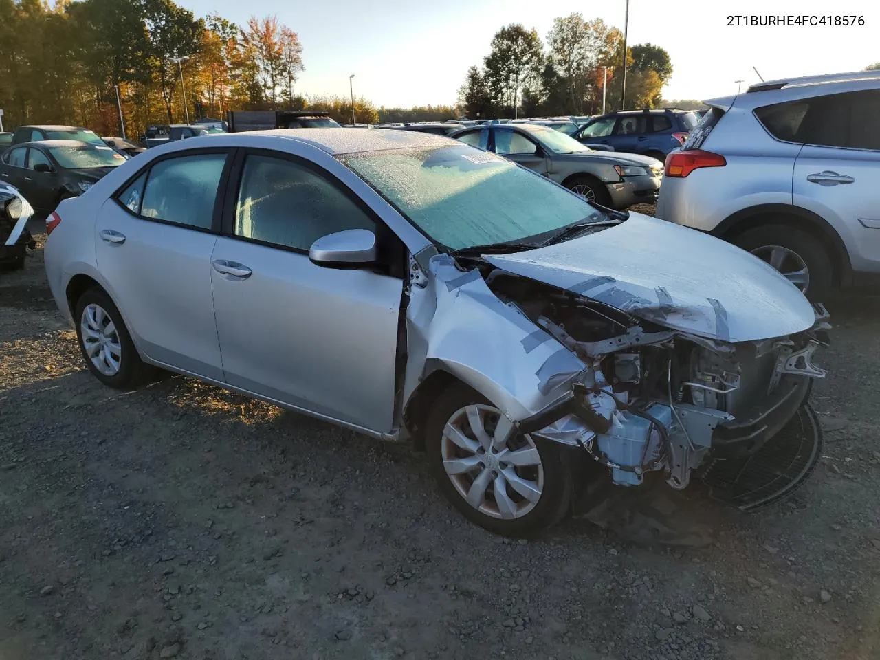 2015 Toyota Corolla L VIN: 2T1BURHE4FC418576 Lot: 76282274