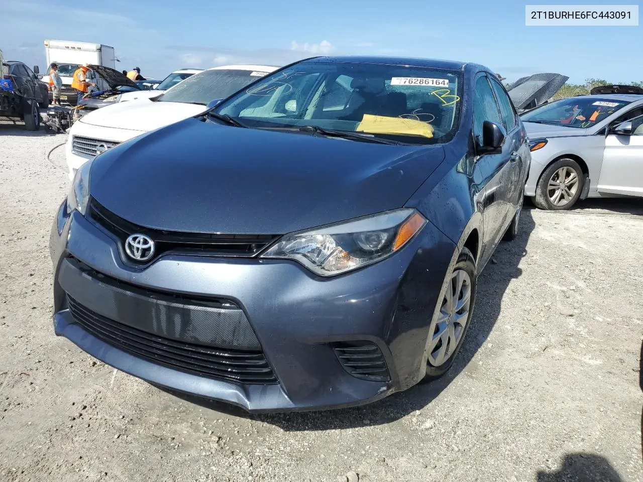 2015 Toyota Corolla L VIN: 2T1BURHE6FC443091 Lot: 76286164