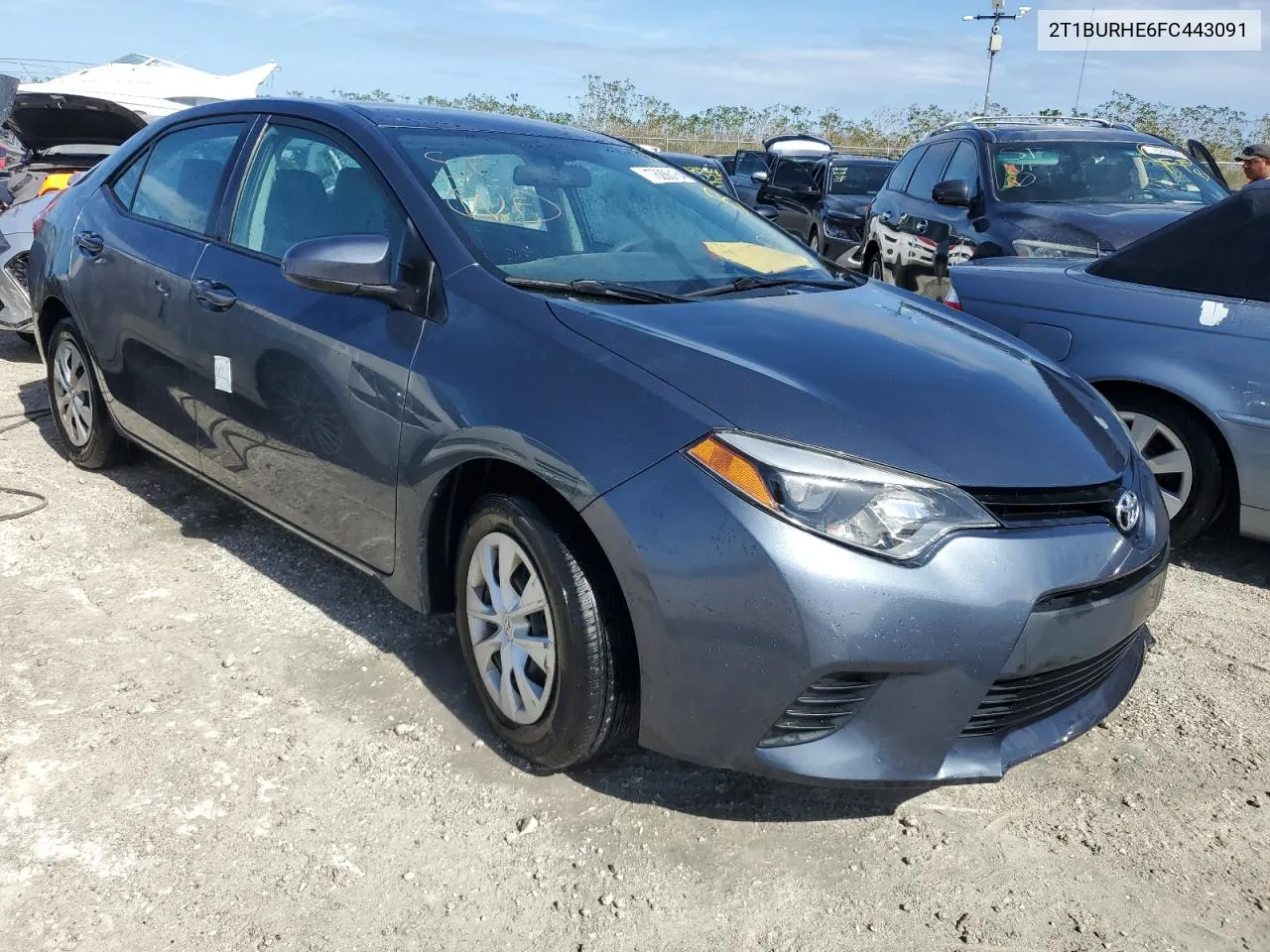 2015 Toyota Corolla L VIN: 2T1BURHE6FC443091 Lot: 76286164