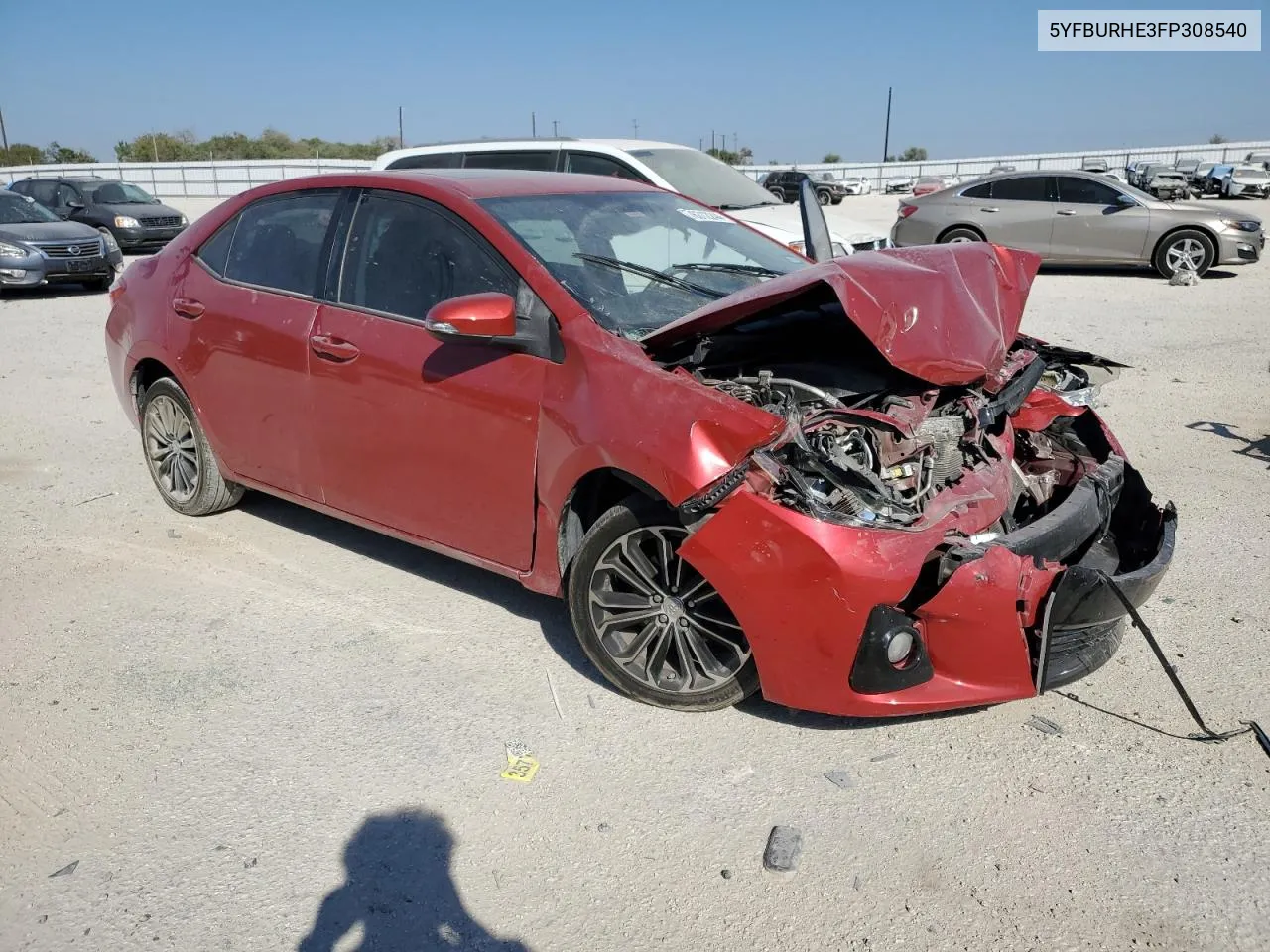 2015 Toyota Corolla L VIN: 5YFBURHE3FP308540 Lot: 76312244