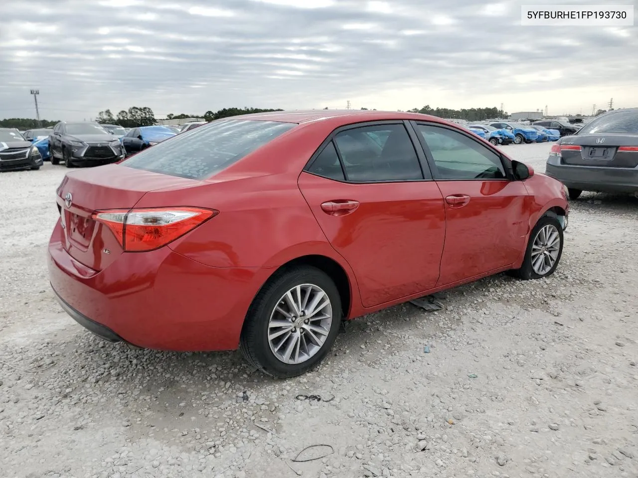 2015 Toyota Corolla L VIN: 5YFBURHE1FP193730 Lot: 76368624