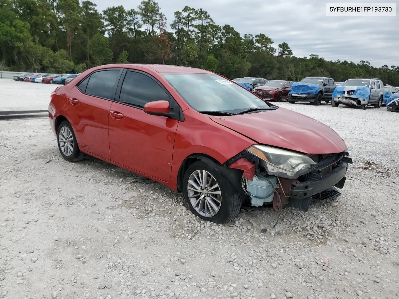 2015 Toyota Corolla L VIN: 5YFBURHE1FP193730 Lot: 76368624