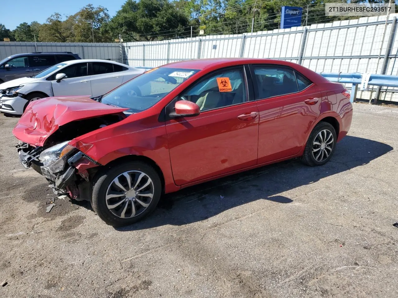 2015 Toyota Corolla L VIN: 2T1BURHE8FC293517 Lot: 76402234