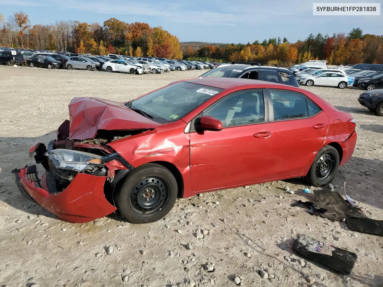 2015 Toyota Corolla L VIN: 5YFBURHE1FP281838 Lot: 76671234