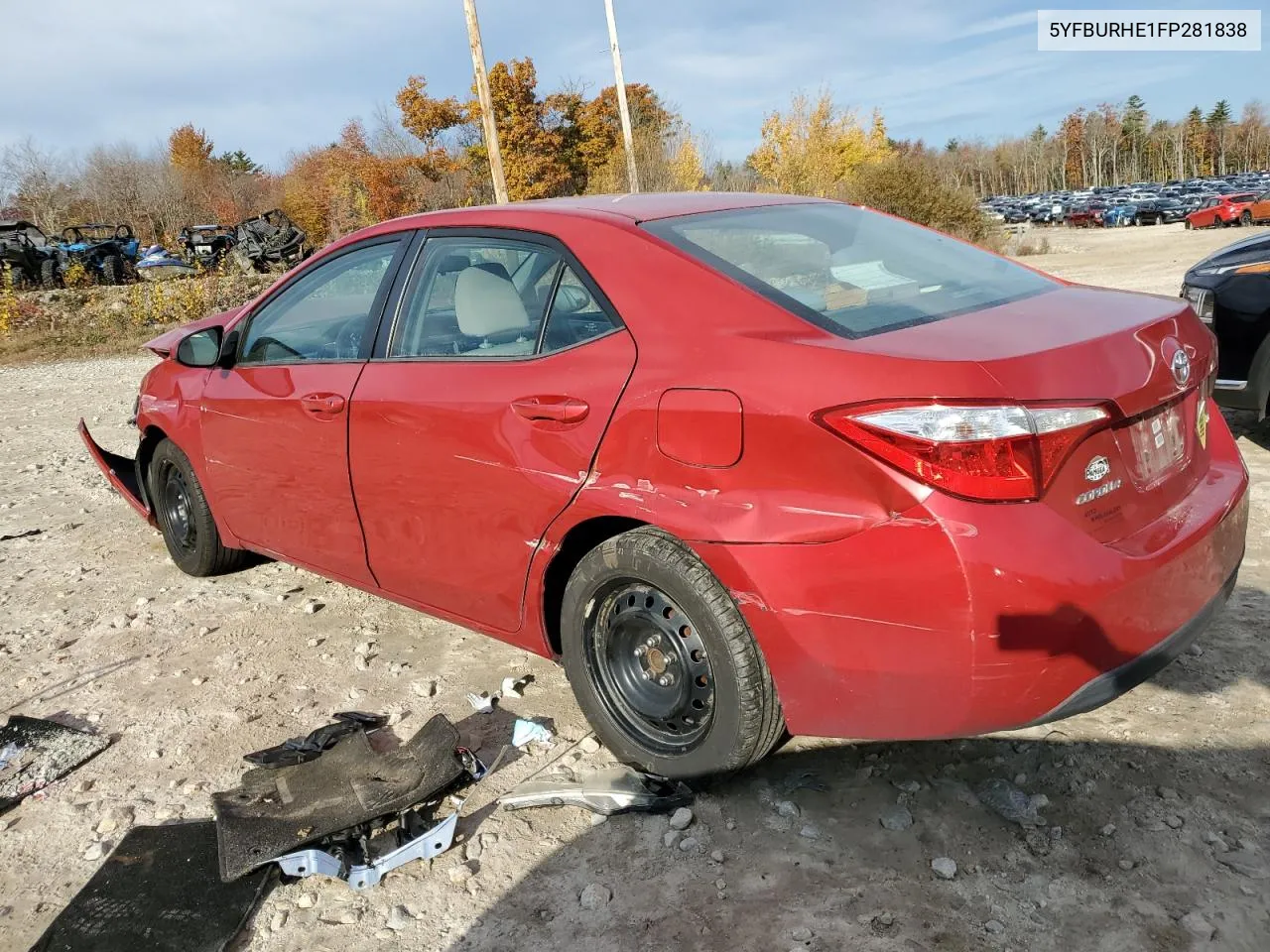 2015 Toyota Corolla L VIN: 5YFBURHE1FP281838 Lot: 76671234