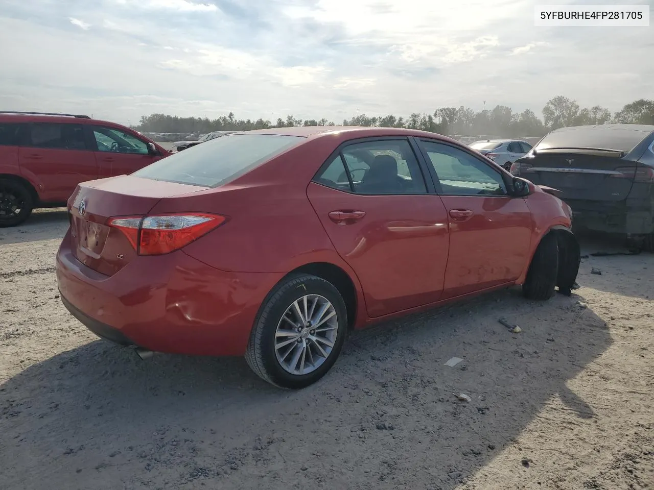 2015 Toyota Corolla L VIN: 5YFBURHE4FP281705 Lot: 76773484