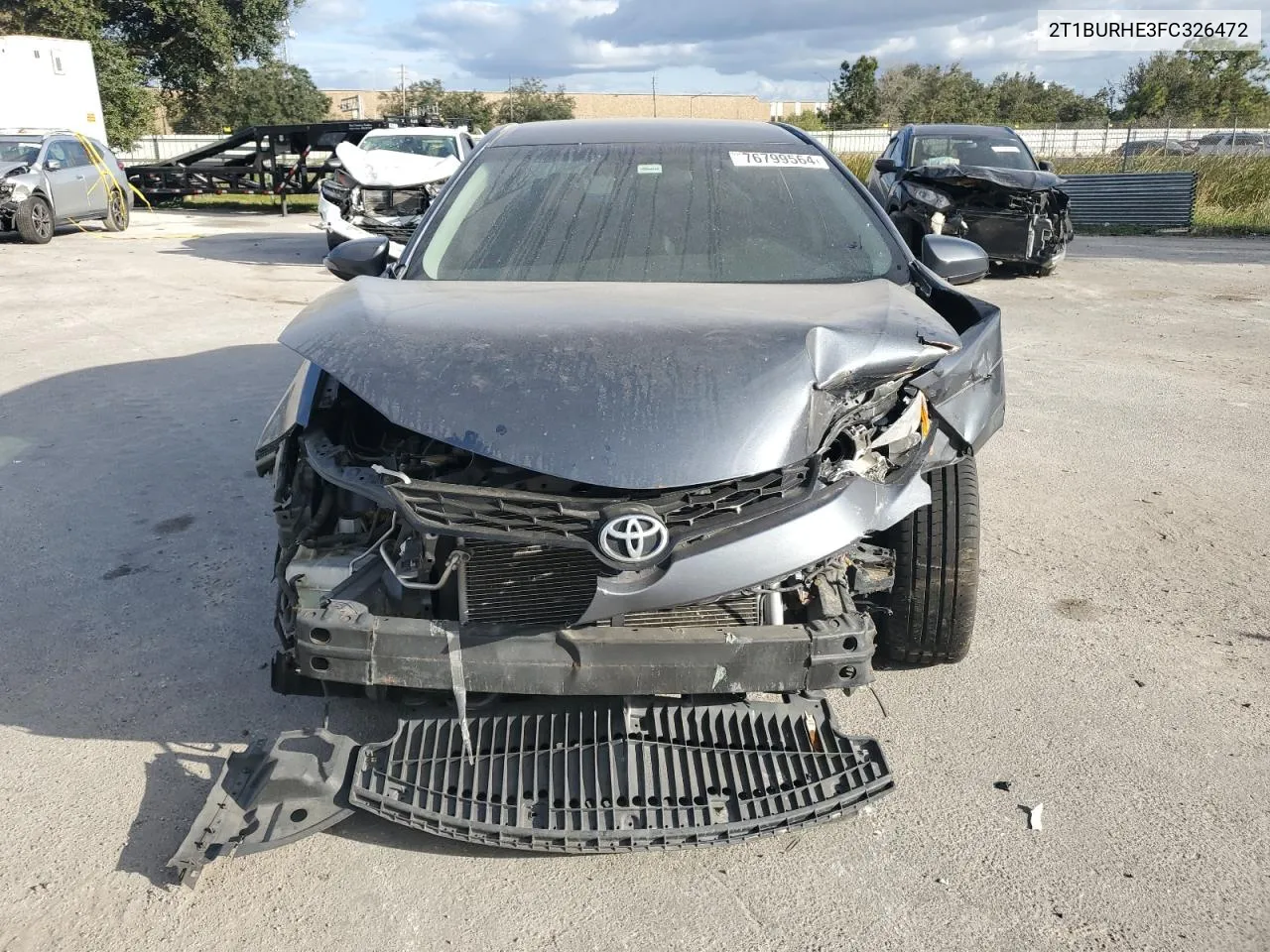 2015 Toyota Corolla L VIN: 2T1BURHE3FC326472 Lot: 76799564