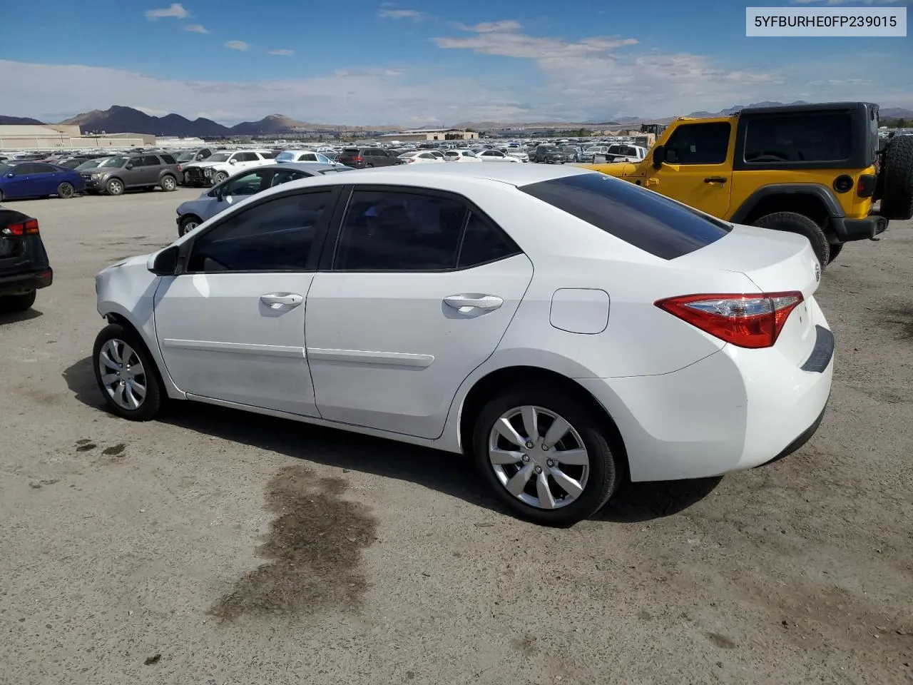 2015 Toyota Corolla L VIN: 5YFBURHE0FP239015 Lot: 77128694