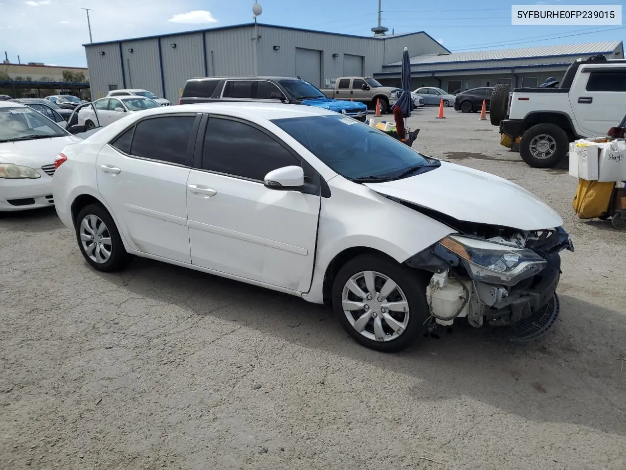 2015 Toyota Corolla L VIN: 5YFBURHE0FP239015 Lot: 77128694