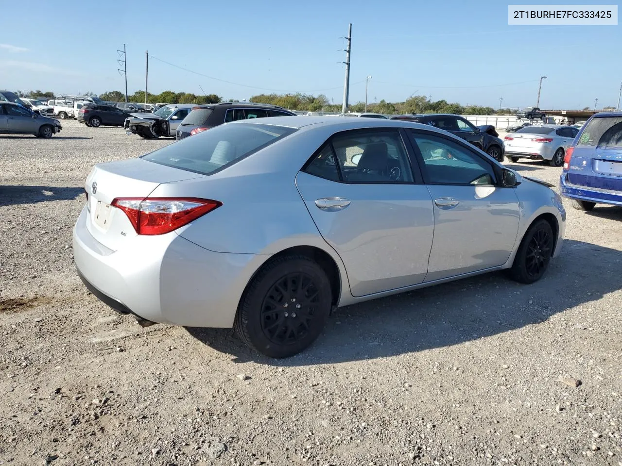 2015 Toyota Corolla L VIN: 2T1BURHE7FC333425 Lot: 77150204