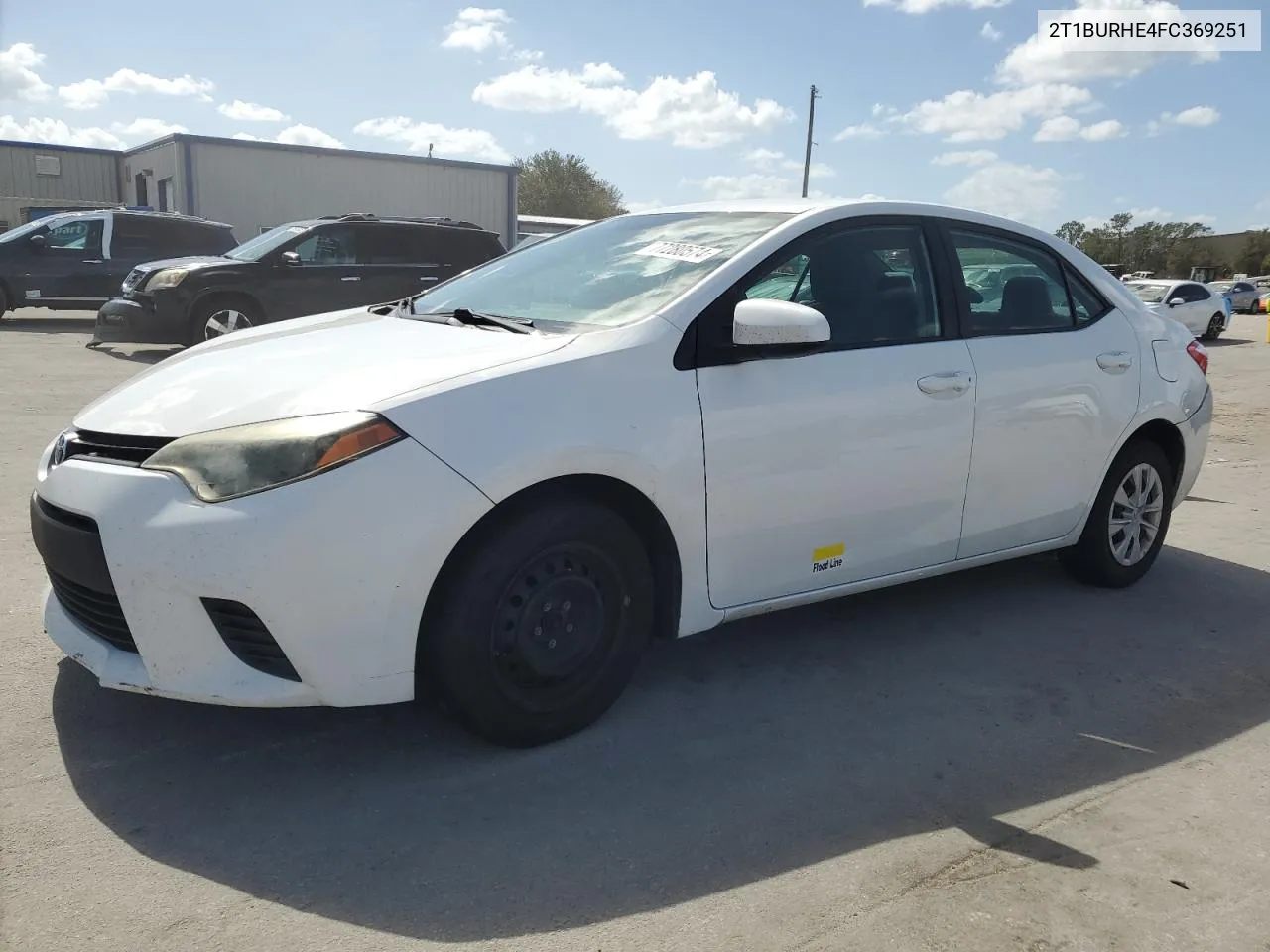 2015 Toyota Corolla L VIN: 2T1BURHE4FC369251 Lot: 77280574