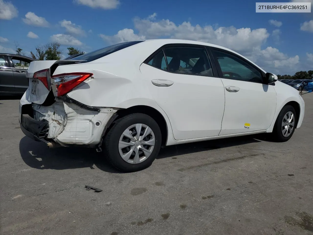 2015 Toyota Corolla L VIN: 2T1BURHE4FC369251 Lot: 77280574