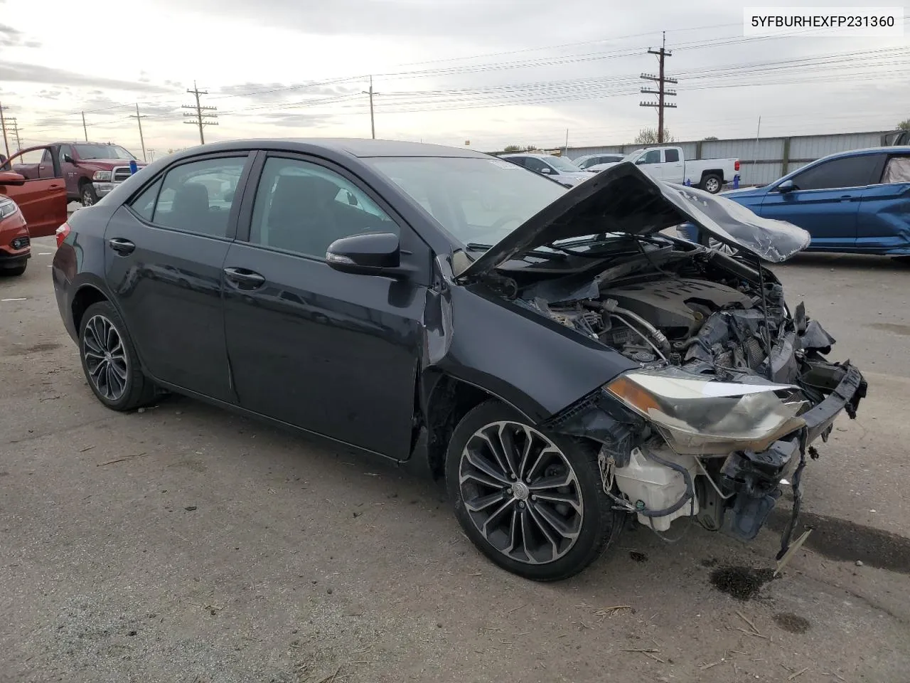 2015 Toyota Corolla L VIN: 5YFBURHEXFP231360 Lot: 77379274