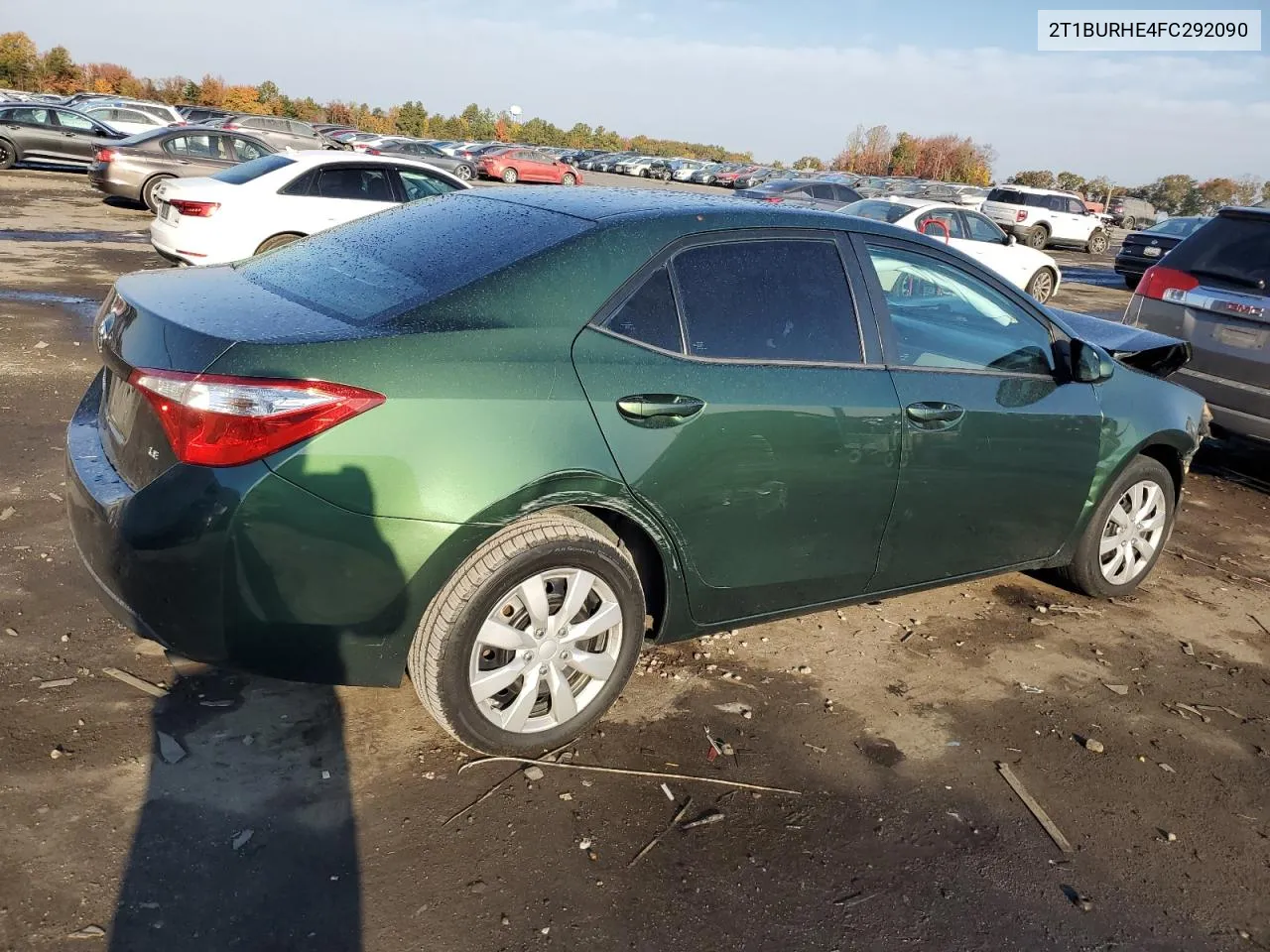 2015 Toyota Corolla L VIN: 2T1BURHE4FC292090 Lot: 77404344