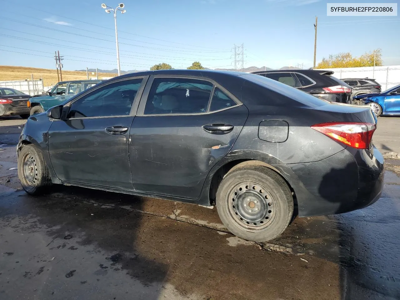 2015 Toyota Corolla L VIN: 5YFBURHE2FP220806 Lot: 77425004