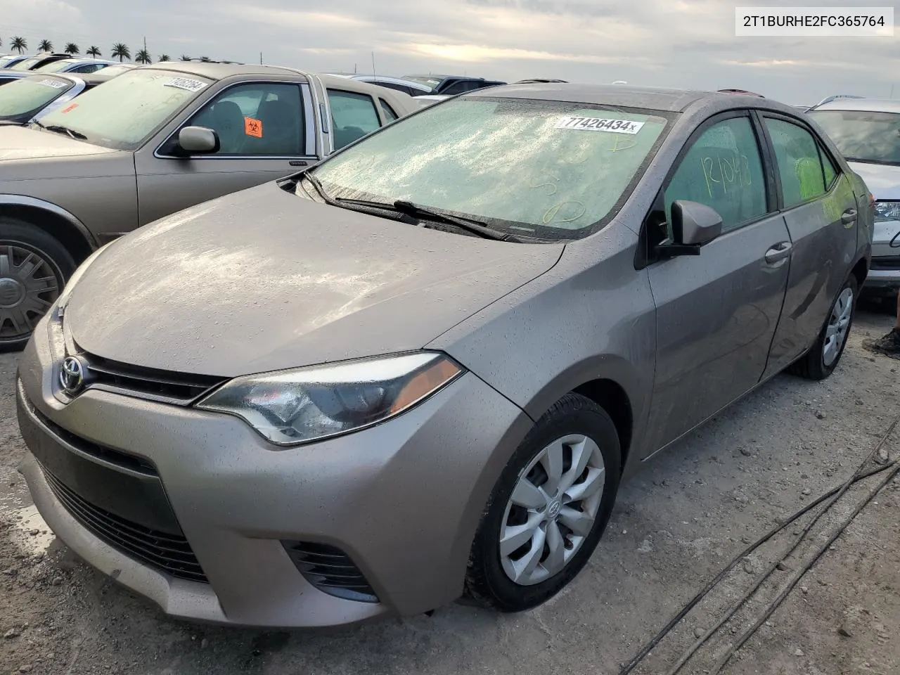 2T1BURHE2FC365764 2015 Toyota Corolla L