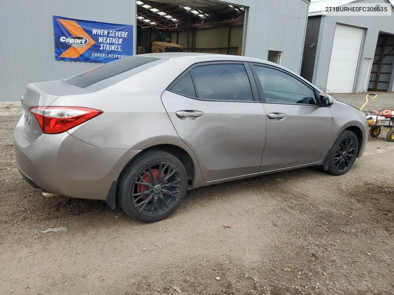 2015 Toyota Corolla L VIN: 2T1BURHE0FC306535 Lot: 77465704